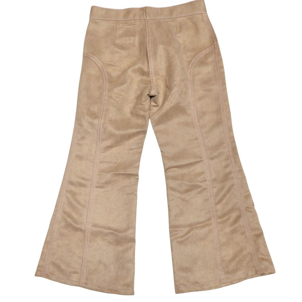Vintage Gymboree Park City Luxe Girls Pants Size 5 Tan Faux Suede Flair 2006 NWT - Picture 2 of 4